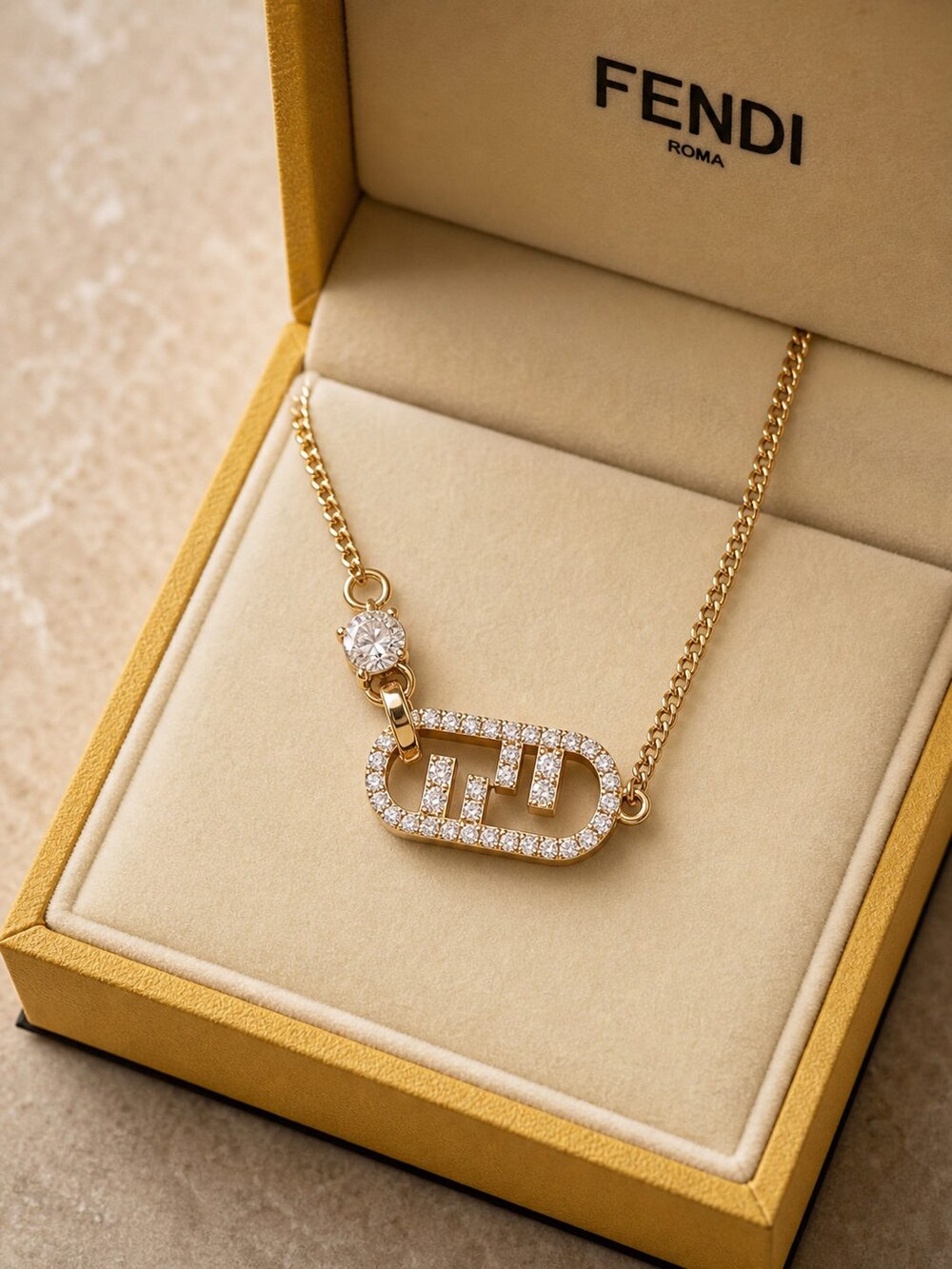 Fendi Modern Designer Necklace Style 2ai | New with Box - Picture 6 of 9